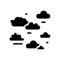 natural clouds glyph icon vector illustration