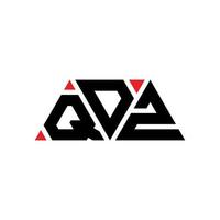 QDZ triangle letter logo design with triangle shape. QDZ triangle logo design monogram. QDZ triangle vector logo template with red color. QDZ triangular logo Simple, Elegant, and Luxurious Logo. QDZ