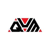 diseño de logotipo de letra de triángulo qum con forma de triángulo. monograma de diseño del logotipo del triángulo qum. plantilla de logotipo de vector de triángulo qum con color rojo. logotipo triangular de qum logotipo simple, elegante y lujoso. qum