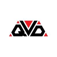 diseño de logotipo de letra triangular qvd con forma de triángulo. monograma de diseño del logotipo del triángulo qvd. plantilla de logotipo de vector de triángulo qvd con color rojo. logotipo triangular qvd logotipo simple, elegante y lujoso. qvd