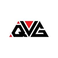 QVG triangle letter logo design with triangle shape. QVG triangle logo design monogram. QVG triangle vector logo template with red color. QVG triangular logo Simple, Elegant, and Luxurious Logo. QVG