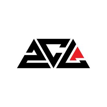 ZCL triangle letter logo design with triangle shape. ZCL triangle logo design monogram. ZCL triangle vector logo template with red color. ZCL triangular logo Simple, Elegant, and Luxurious Logo. ZCL