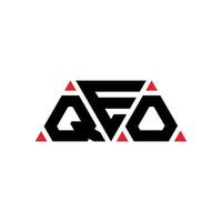 QEO triangle letter logo design with triangle shape. QEO triangle logo design monogram. QEO triangle vector logo template with red color. QEO triangular logo Simple, Elegant, and Luxurious Logo. QEO