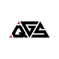 QGS triangle letter logo design with triangle shape. QGS triangle logo design monogram. QGS triangle vector logo template with red color. QGS triangular logo Simple, Elegant, and Luxurious Logo. QGS