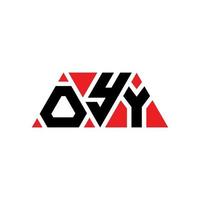 OYY triangle letter logo design with triangle shape. OYY triangle logo design monogram. OYY triangle vector logo template with red color. OYY triangular logo Simple, Elegant, and Luxurious Logo. OYY