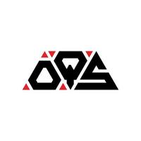 diseño de logotipo de letra triangular oqs con forma de triángulo. monograma de diseño de logotipo de triángulo oqs. plantilla de logotipo de vector de triángulo oqs con color rojo. logotipo triangular oqs logotipo simple, elegante y lujoso. oqs