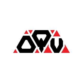 OQV triangle letter logo design with triangle shape. OQV triangle logo design monogram. OQV triangle vector logo template with red color. OQV triangular logo Simple, Elegant, and Luxurious Logo. OQV