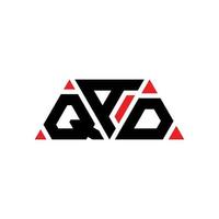 diseño de logotipo de letra triangular qad con forma de triángulo. monograma de diseño del logotipo del triángulo qad. plantilla de logotipo de vector de triángulo qad con color rojo. logotipo triangular qad logotipo simple, elegante y lujoso. qad