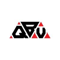 QBV triangle letter logo design with triangle shape. QBV triangle logo design monogram. QBV triangle vector logo template with red color. QBV triangular logo Simple, Elegant, and Luxurious Logo. QBV