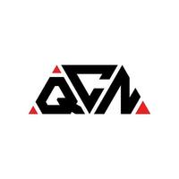 QCN triangle letter logo design with triangle shape. QCN triangle logo design monogram. QCN triangle vector logo template with red color. QCN triangular logo Simple, Elegant, and Luxurious Logo. QCN