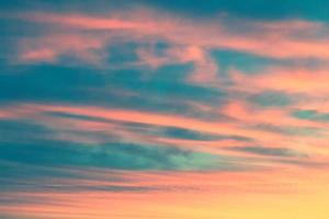 Blurred background. Bright sky with fluffy clouds. photo