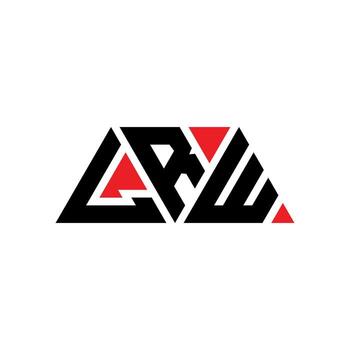 LRW triangle letter logo design with triangle shape. LRW triangle logo design monogram. LRW triangle vector logo template with red color. LRW triangular logo Simple, Elegant, and Luxurious Logo. LRW