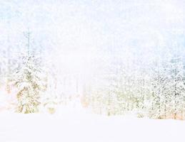 Winter. Snowfall. Blurred christmas background. photo