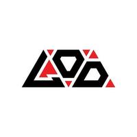 LOD triangle letter logo design with triangle shape. LOD triangle logo design monogram. LOD triangle vector logo template with red color. LOD triangular logo Simple, Elegant, and Luxurious Logo. LOD