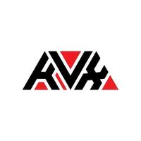 Diseño de logotipo de letra triangular kvx con forma de triángulo. monograma de diseño del logotipo del triángulo kvx. plantilla de logotipo de vector de triángulo kvx con color rojo. logotipo triangular kvx logotipo simple, elegante y lujoso. kvx