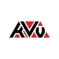 diseño de logotipo de letra triangular kvv con forma de triángulo. monograma de diseño del logotipo del triángulo kvv. plantilla de logotipo de vector de triángulo kvv con color rojo. logotipo triangular kvv logotipo simple, elegante y lujoso. kvv