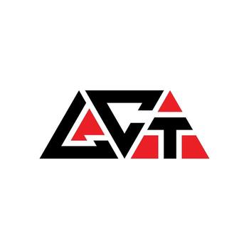 LCT triangle letter logo design with triangle shape. LCT triangle logo design monogram. LCT triangle vector logo template with red color. LCT triangular logo Simple, Elegant, and Luxurious Logo. LCT