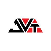 jvt diseño de logotipo de letra triangular con forma de triángulo. monograma de diseño del logotipo del triángulo jvt. Plantilla de logotipo de vector de triángulo jvt con color rojo. logotipo triangular jvt logotipo simple, elegante y lujoso. jvt