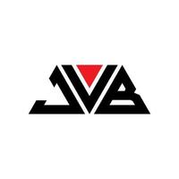 Diseño de logotipo de letra triangular jvb con forma de triángulo. Monograma de diseño del logotipo del triángulo jvb. plantilla de logotipo de vector de triángulo jvb con color rojo. logotipo triangular jvb logotipo simple, elegante y lujoso. jvb