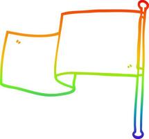 arco iris gradiente línea dibujo dibujos animados bandera roja vector