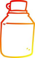 cálido gradiente línea dibujo dibujos animados bebidas calientes matraz vector