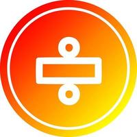 division sign circular in hot gradient spectrum vector