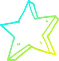 cold gradient line drawing cartoon star vector