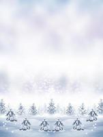 tarjeta de Navidad. paisaje de invierno foto
