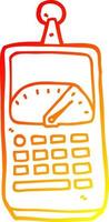warm gradient line drawing cartoon science equipment vector