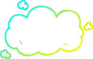 cold gradient line drawing cartoon cloud vector