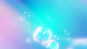Abstract fantasy gradient background with bubbles video