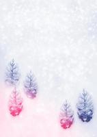 Winter festive Christmas background. Tree in the snow. photo