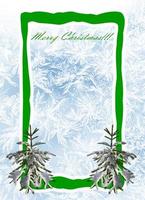 Holiday card. Christmas tree. Frame. photo