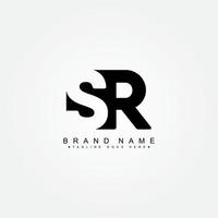 Initial Letter SR Logo - Simple Business Logo for Alphabet S and R vector