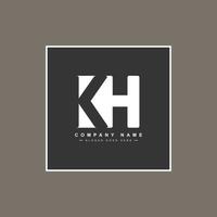 logotipo de la letra inicial kh - logotipo de empresa simple vector