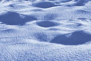 antecedentes. paisaje de invierno la textura de la nieve foto