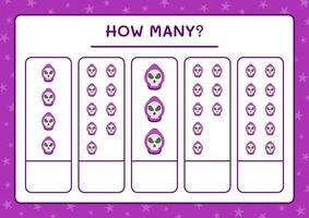 How many Ghost, game for children. Vector illustration, printable worksheet