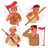Indonesian Independence Hero August 17th vector
