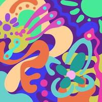 Abstract Hand Drawn Background of Colorful Doodle Pattern vector