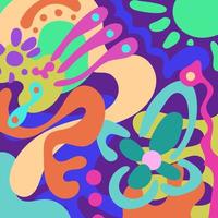 Abstract Hand Drawn Background of Colorful Doodle Pattern vector