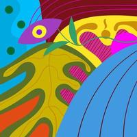 Colorful Hand Drawn Abstract Doodle Background vector