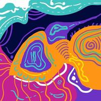 Colorful Hand Drawn Abstract Doodle Background vector