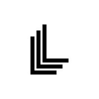 diseño moderno del logotipo de la letra l del monograma vector