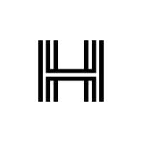 diseño moderno del logotipo de la letra h del monograma vector