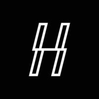 modern monogram letter H logo design vector
