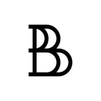 diseño moderno del logotipo de la letra b del monograma vector