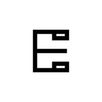 diseño moderno del logotipo de la letra e del monograma vector