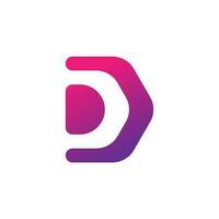 letter D modern logo design vector