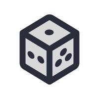 Dice Icon with Flat Style vector