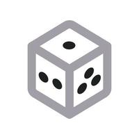 Dice Cube with Two Tone Color vector